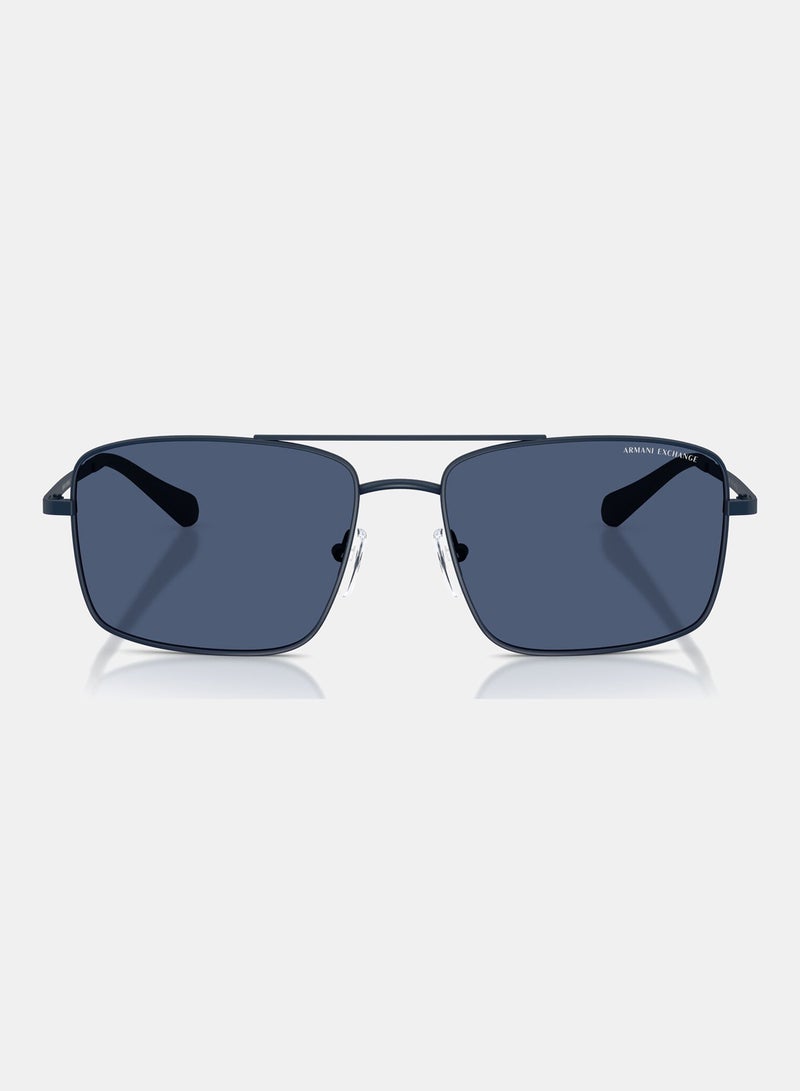 Armani Exchange Full Rim Square Sunglasses 2054S, 57, 6099, 80 - Image 5